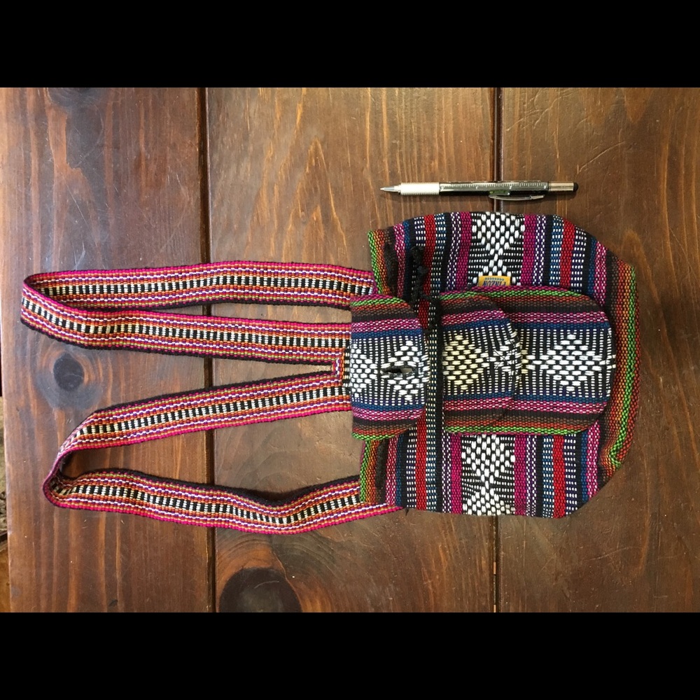 Mini Backpack Woven Rainbow Pattern - New - image 5